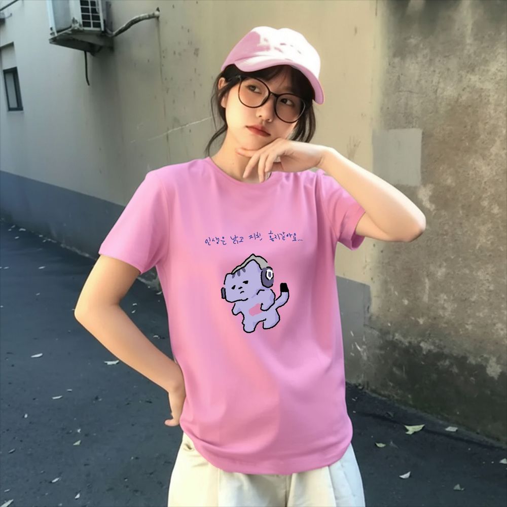 Korean Lifestyle & Kids Boutique Photos - เสื้อยืดพิมพ์ลายข้อความน่ารัก 