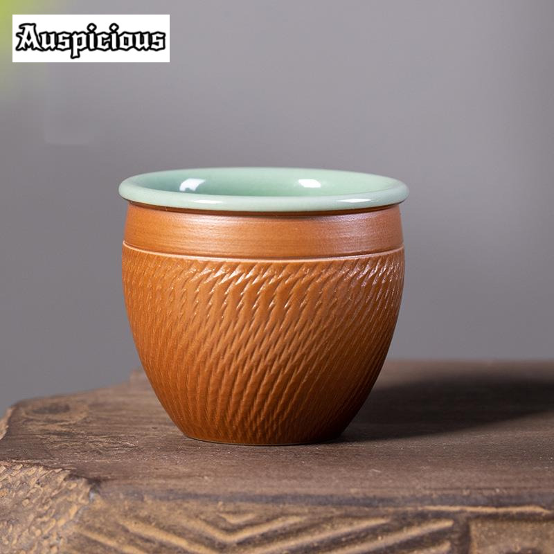 Celadon Ceramic Cup - ถ้วยชาเซรามิกรูปมีดกระโดดทำด้วยมือ50มล. ถ้วยชาจีนศิลาดลถ้วยเดียว Master ชิมขนาดเล็กแก้วชากังฟู
