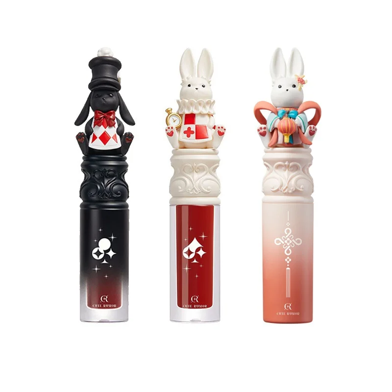 Lip Tint Korean - ลิปสติก Cute Rumor ลิปกลอสกลิตเตอร์ให้ความชุ่มชื้น ติดทนนาน เพิ่มความเซ็กซี่