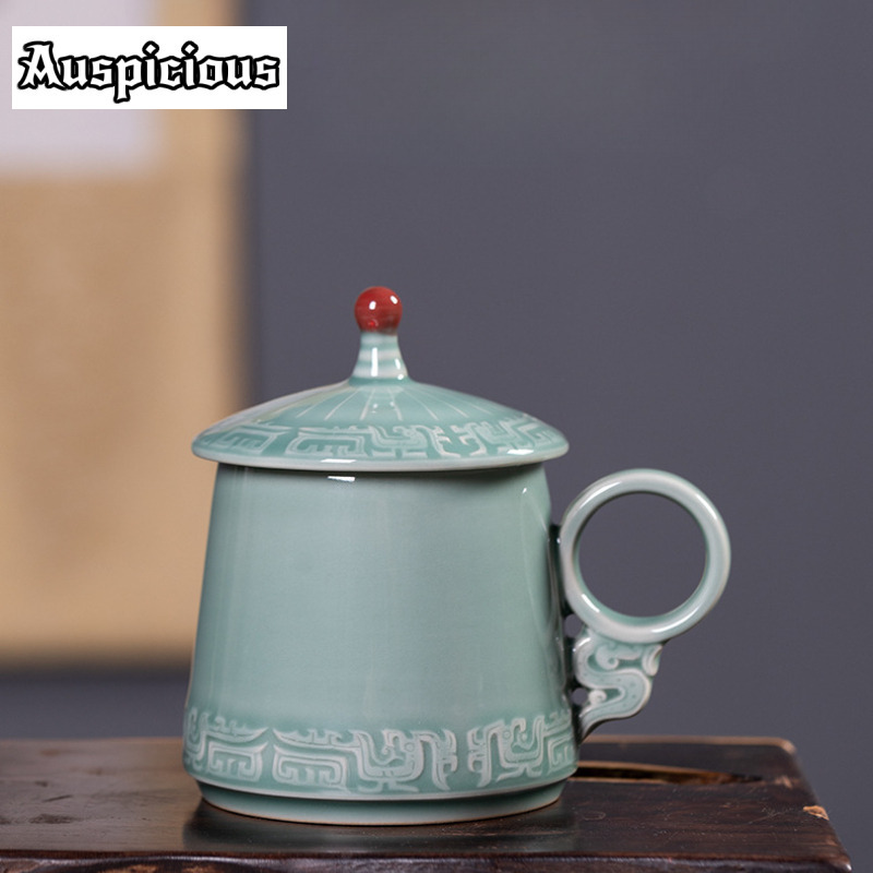 แก้วกาแฟลายเซลาดอนสีบรอนซ์หลงฉ - Celadon Ceramic Cup บทวิจารณ์และราคา