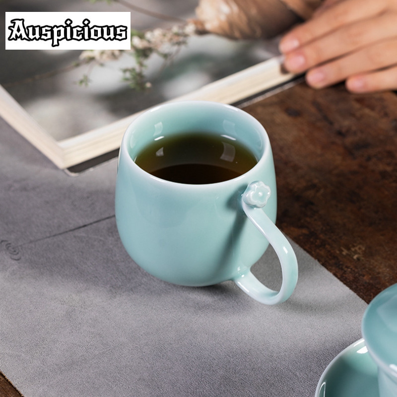 แก้วชาเซลาดอนสีฟ้า 400 มล. พร้ - Celadon Ceramic Cup บทวิจารณ์และราคา