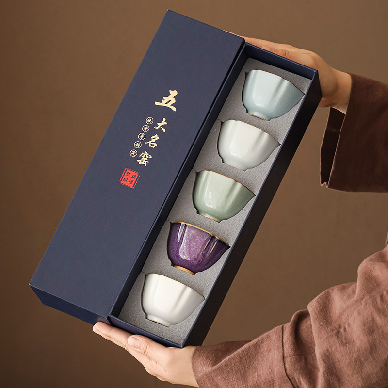 ห้าเตาเผาที่มีชื่อเสียง 5 ถ้วย - Celadon Ceramic Cup บทวิจารณ์และราคา