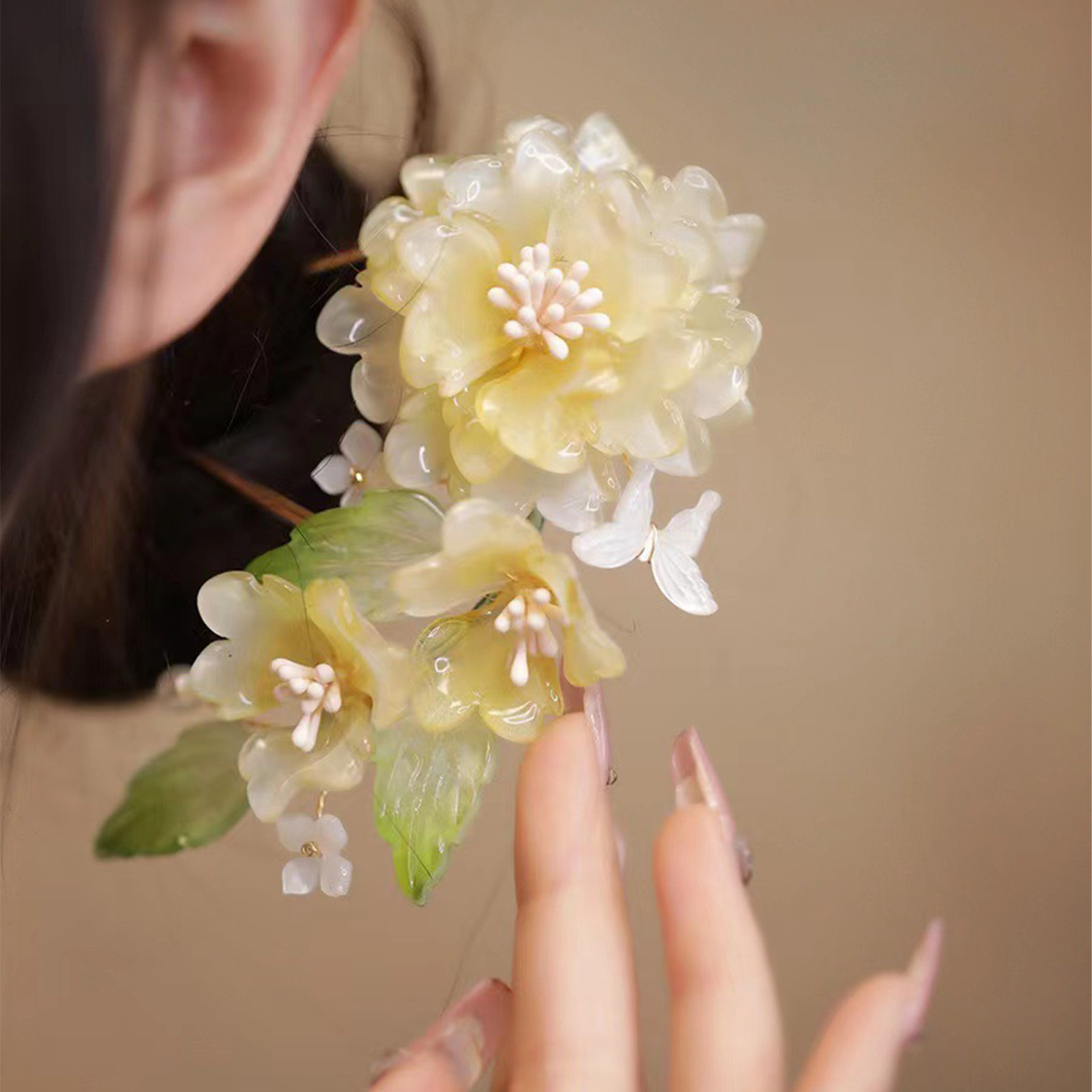 กิ๊บติดผมรูปตัว U แบบดอกไม้ เค - Hanbok Hair Pin บทวิจารณ์และราคา