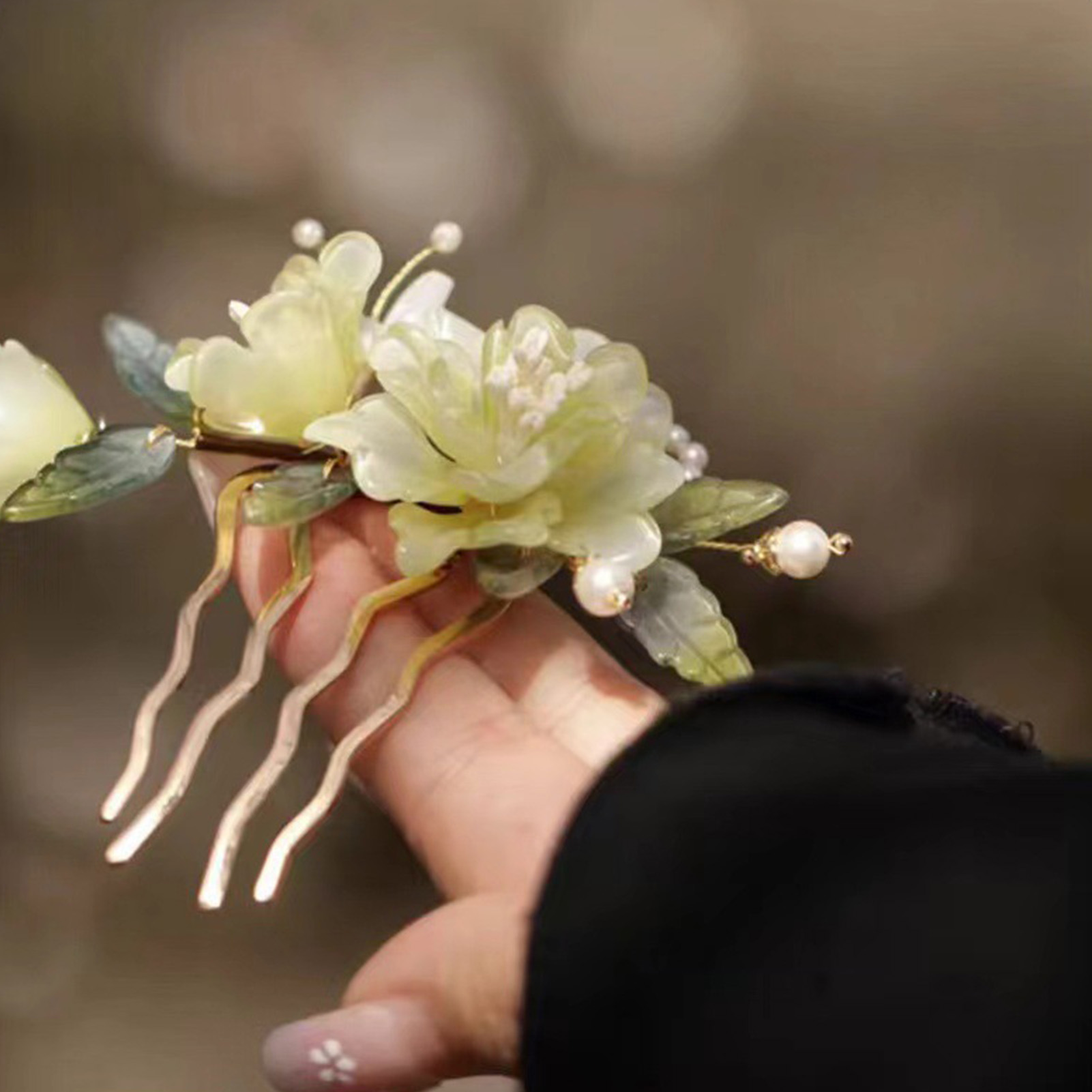 กิ๊บติดผมรูปตัว U แบบดอกไม้ เค - Hanbok Hair Pin บทวิจารณ์และราคา