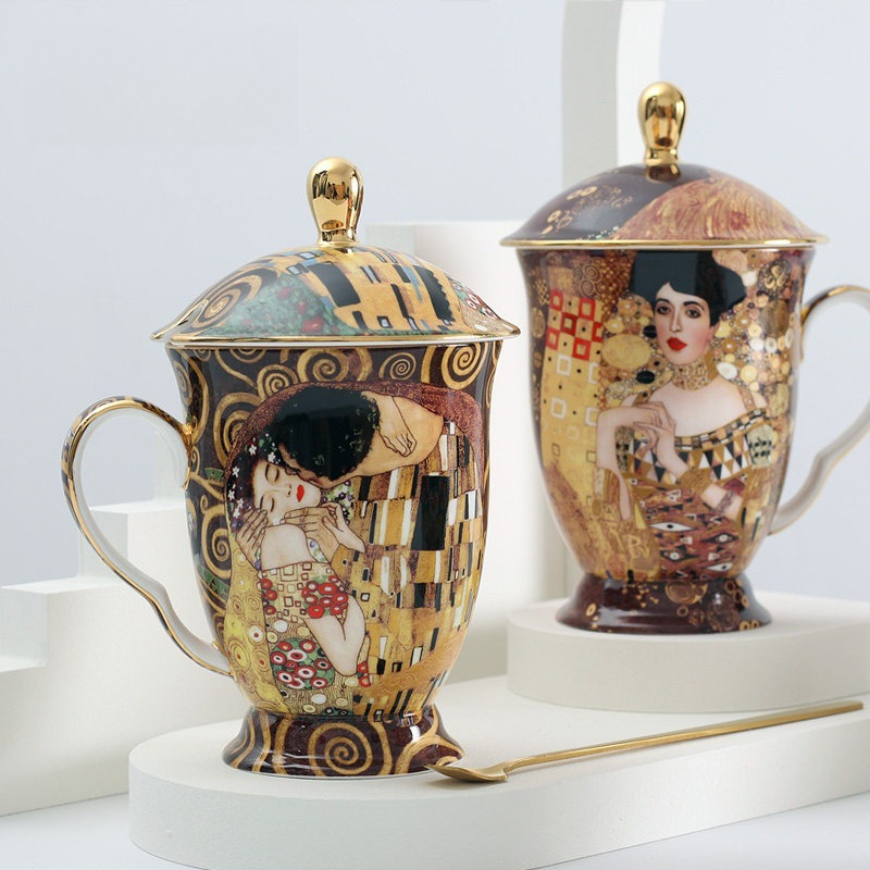 แก้วเซรามิกยุโรปพร้อมฝาและช้อน - Celadon Ceramic Cup บทวิจารณ์และราคา