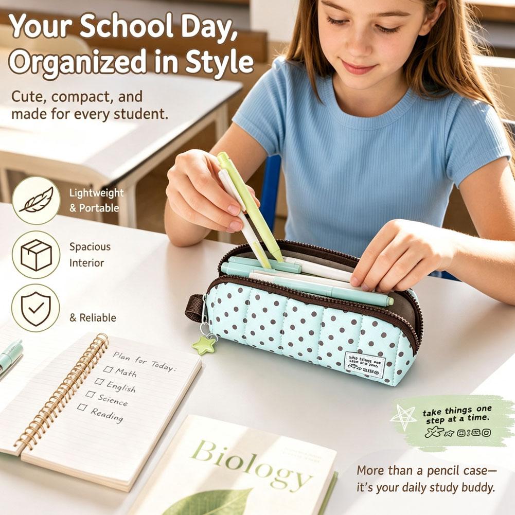 กระเป๋าใส่ปากกาความจุขนาดใหญ่  - Korean Lifestyle Student บทวิจารณ์และราคา